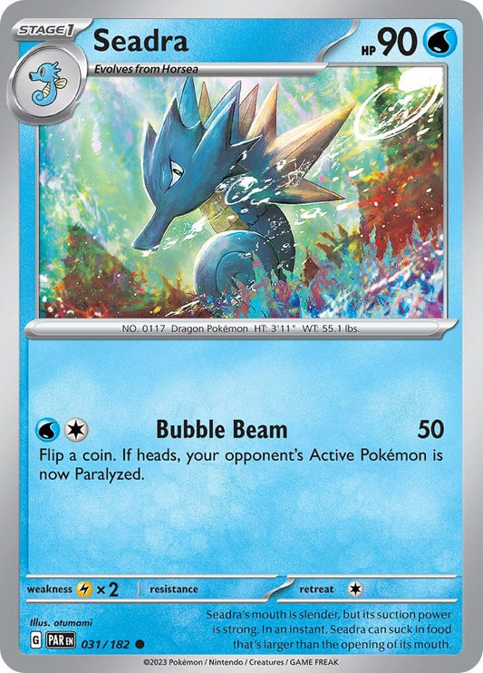 Seadra [PAR - 031/182] Condition: Near Mint Collectible Trading Cards SV04: Paradox Rift Also available: Language: English Printing: Reverse Holofoil