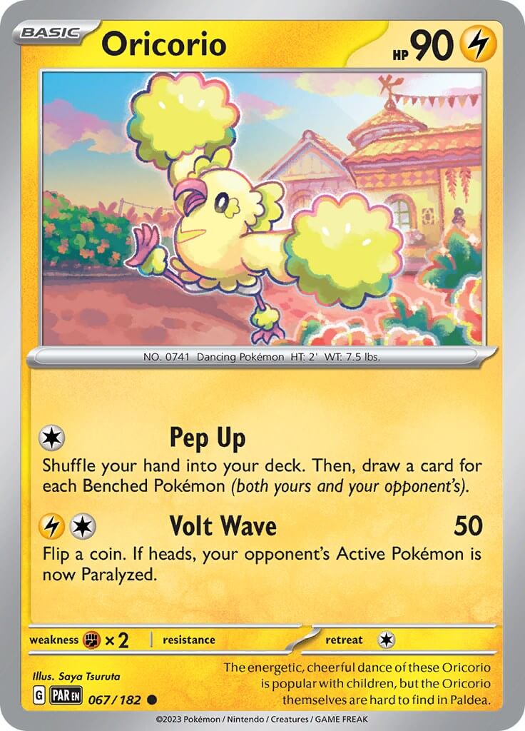 Oricorio [PAR - 067/182] Condition: Near Mint Collectible Trading Cards SV04: Paradox Rift Also available: Language: English Printing: Reverse Holofoil