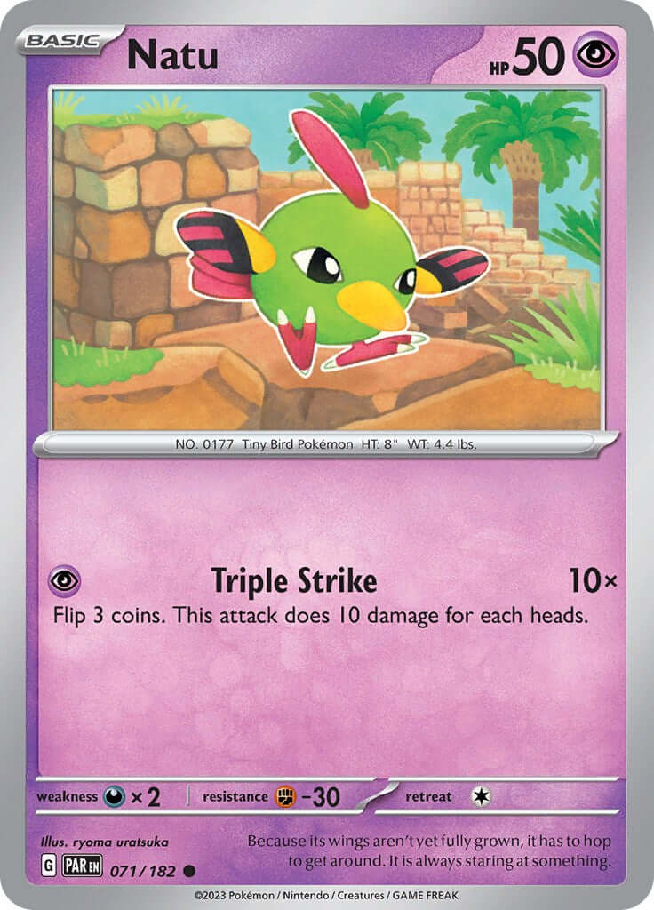 Natu [PAR - 071/182] Condition: Near Mint Collectible Trading Cards SV04: Paradox Rift Also available: Language: English Printing: Reverse Holofoil
