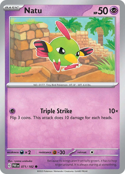 Natu [PAR - 071/182] Condition: Near Mint Collectible Trading Cards SV04: Paradox Rift Also available: Language: English Printing: Reverse Holofoil