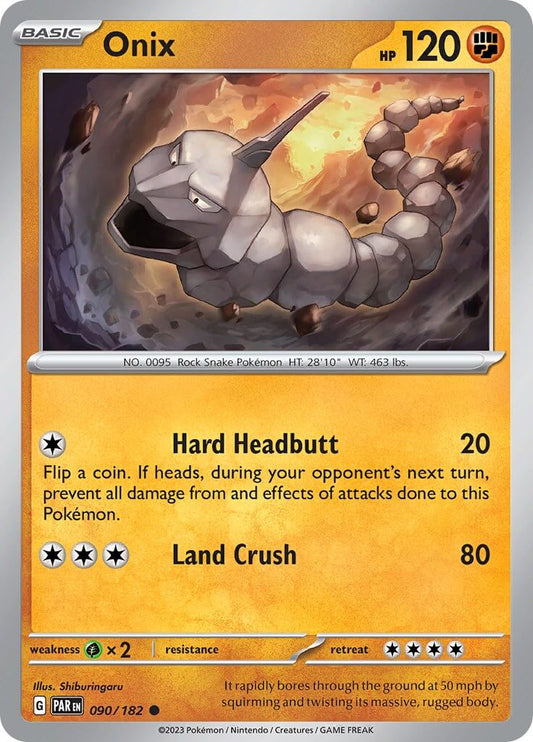 Onix [PAR - 090/182] Condition: Near Mint Collectible Trading Cards SV04: Paradox Rift Also available: Language: English Printing: Reverse Holofoil