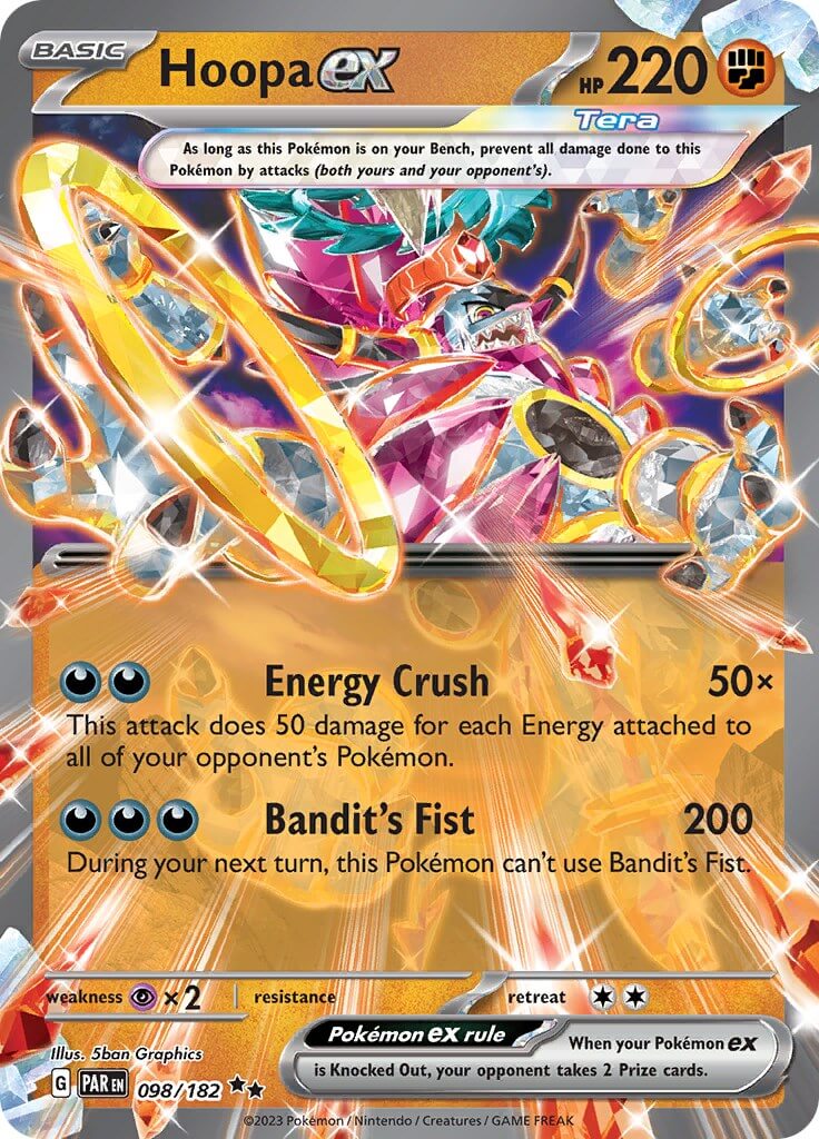 Hoopa ex [PAR - 098/182] Condition: Near Mint Collectible Trading Cards SV04: Paradox Rift Also available: Language: English Printing: Holofoil