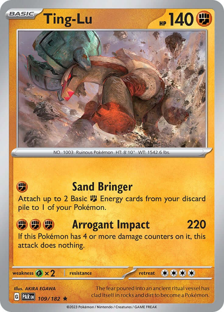 Ting-Lu [PAR - 109/182] Condition: Near Mint Collectible Trading Cards SV04: Paradox Rift Also available: Language: English Printing: Holofoil