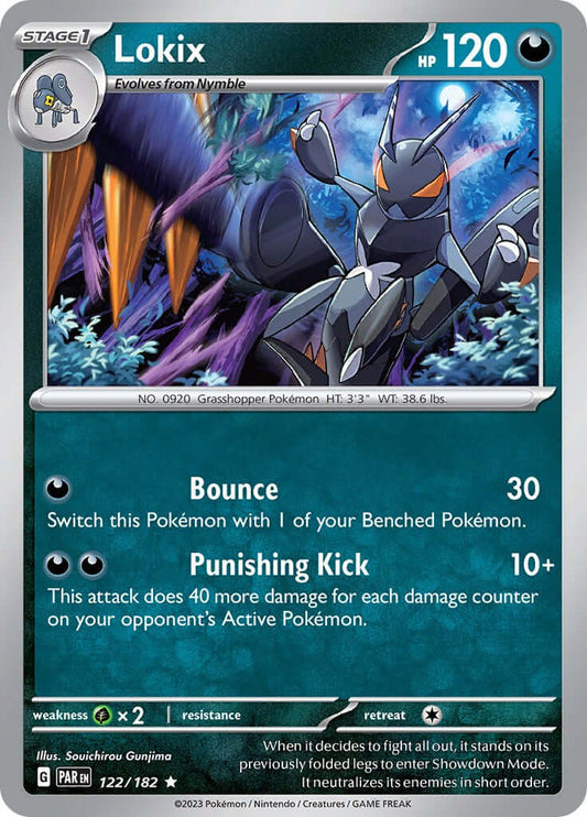 Lokix [PAR - 122/182] Condition: Near Mint Collectible Trading Cards SV04: Paradox Rift Also available: Language: English Printing: Holofoil