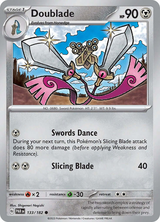 Doublade - 133/182 [PAR - 133/182] Condition: Near Mint Collectible Trading Cards SV04: Paradox Rift Also available: Language: English Printing: Reverse Holofoil