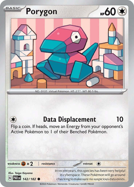 Porygon [PAR - 142/182] Condition: Near Mint Collectible Trading Cards SV04: Paradox Rift Also available: Language: English Printing: Reverse Holofoil
