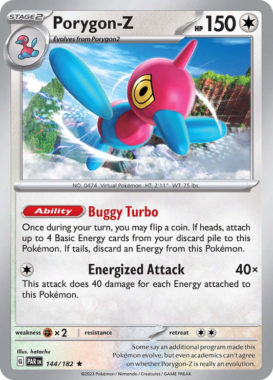 Porygon-Z [PAR - 144/182] Condition: Near Mint Collectible Trading Cards SV04: Paradox Rift Also available: Language: English Printing: Holofoil