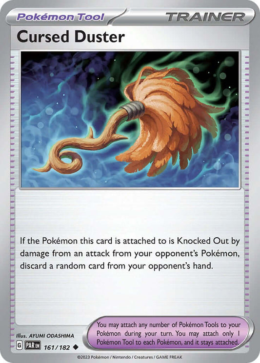 Cursed Duster [PAR - 161/182] Condition: Near Mint Collectible Trading Cards SV04: Paradox Rift Also available: Language: English Printing: Reverse Holofoil