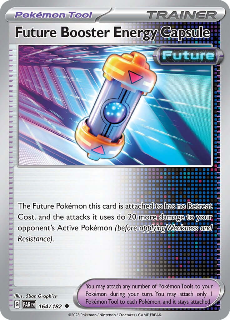 Future Booster Energy Capsule [PAR - 164/182] Condition: Near Mint Collectible Trading Cards SV04: Paradox Rift Also available: Language: English Printing: Reverse Holofoil
