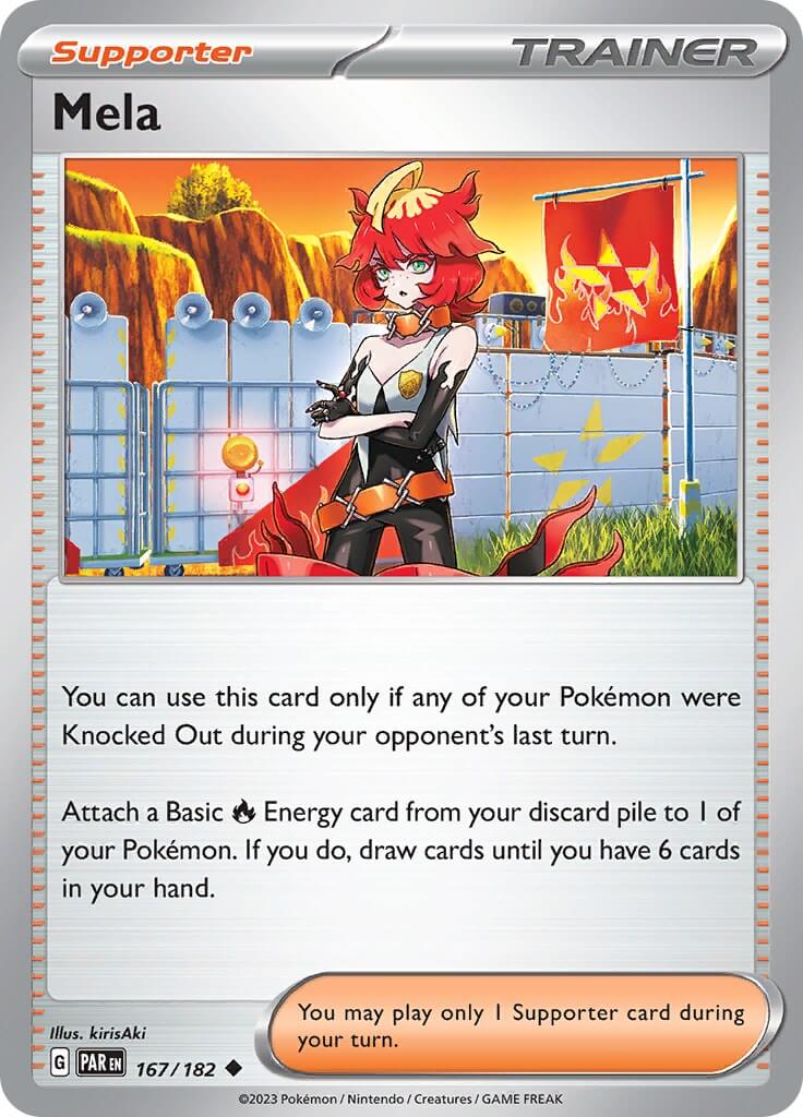 Mela [PAR - 167/182] Condition: Near Mint Collectible Trading Cards SV04: Paradox Rift Also available: Language: English Printing: Reverse Holofoil