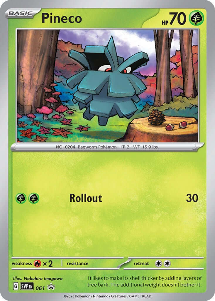 Pineco - 061 [SVP - 061] Condition: Near Mint Collectible Trading Cards SV: Scarlet & Violet Promo Cards Also available: Language: English Printing: Holofoil