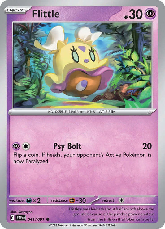 Flittle - 041/091 [PAF - 041/091] Condition: Near Mint Collectible Trading Cards SV: Paldean Fates Also available: Language: English Printing: Reverse Holofoil