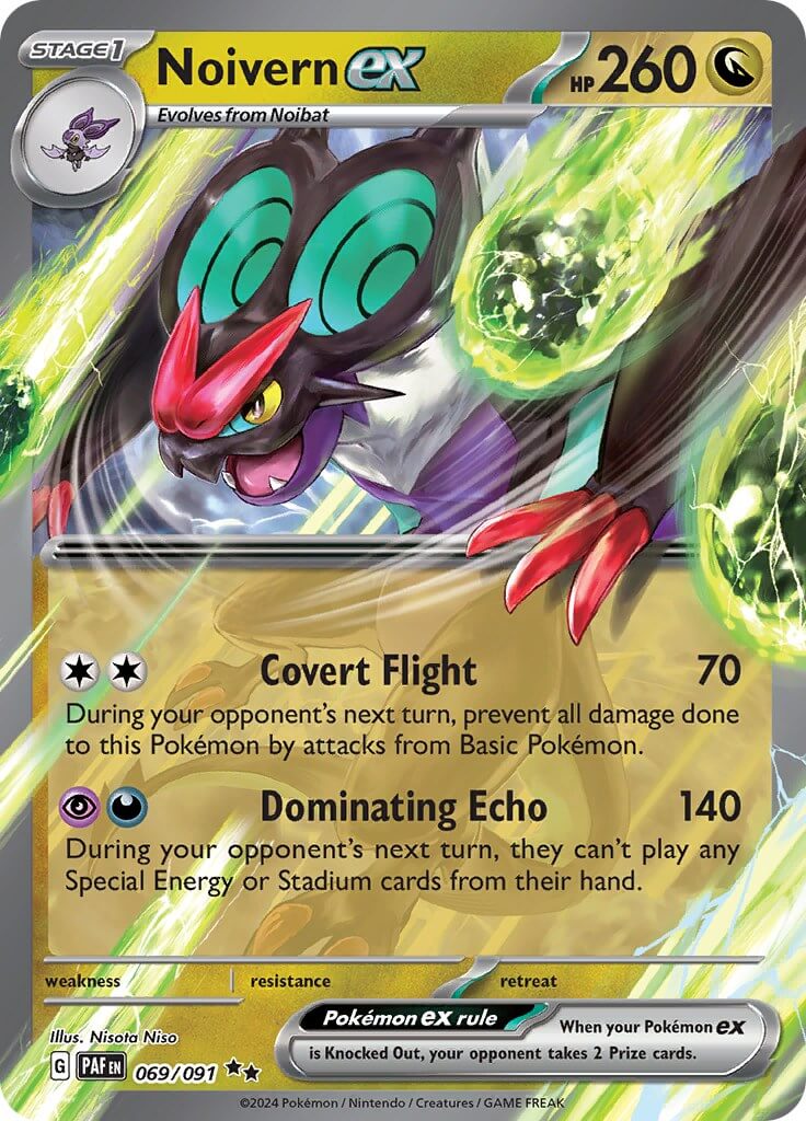 Noivern ex - 069/091 [PAF - 069/091] Condition: Near Mint Collectible Trading Cards SV: Paldean Fates Also available: Language: English Printing: Holofoil