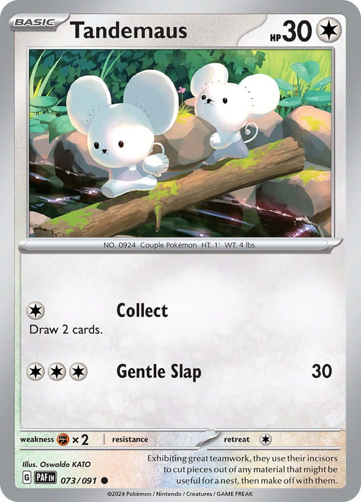 Tandemaus - 073/091 [PAF - 073/091] Condition: Near Mint Collectible Trading Cards SV: Paldean Fates Also available: Language: English Printing: Reverse Holofoil