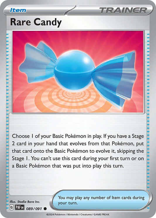Rare Candy [PAF - 089/091] Condition: Near Mint Collectible Trading Cards SV: Paldean Fates Also available: Language: English Printing: Reverse Holofoil