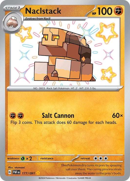 Naclstack [PAF - 177/091] Condition: Near Mint Collectible Trading Cards SV: Paldean Fates Also available: Language: English Printing: Holofoil