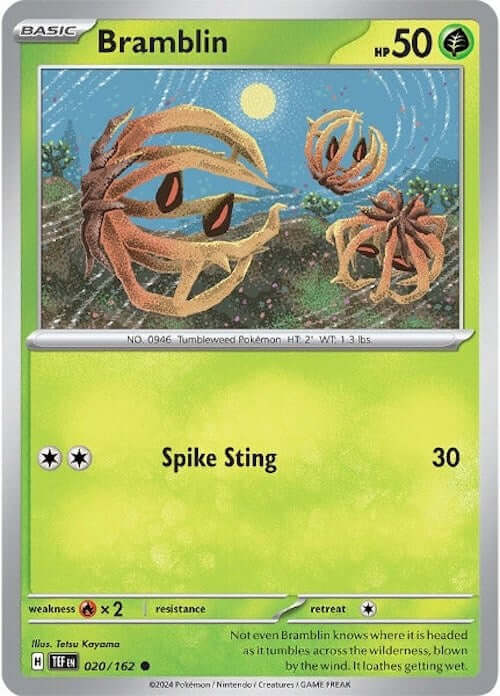 Bramblin [TEF - 020/162] Condition: Near Mint Collectible Trading Cards SV05: Temporal Forces Also available: Language: English Printing: Reverse Holofoil