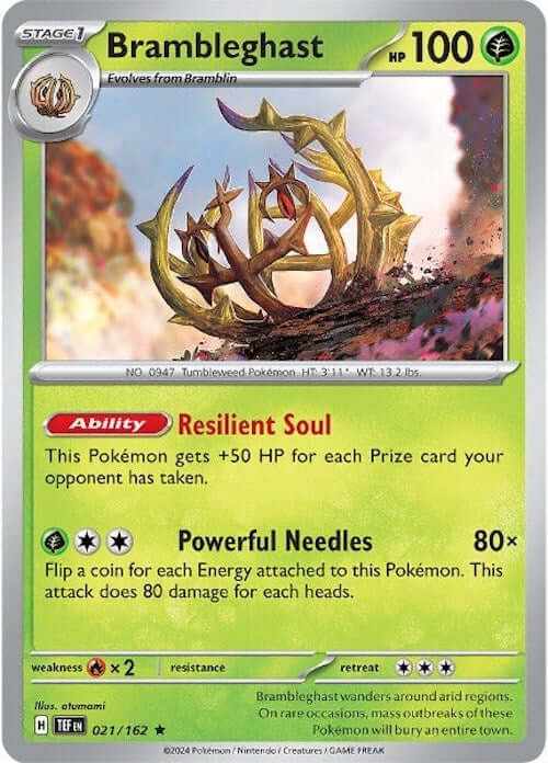 Brambleghast [TEF - 021/162] Condition: Near Mint Collectible Trading Cards SV05: Temporal Forces Also available: Language: English Printing: Holofoil