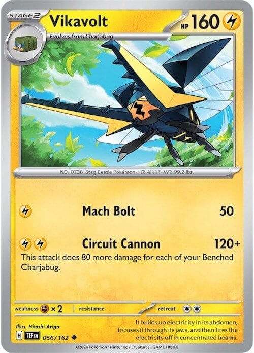 Vikavolt [TEF - 056/162] Condition: Near Mint Collectible Trading Cards SV05: Temporal Forces Also available: Language: English Printing: Reverse Holofoil