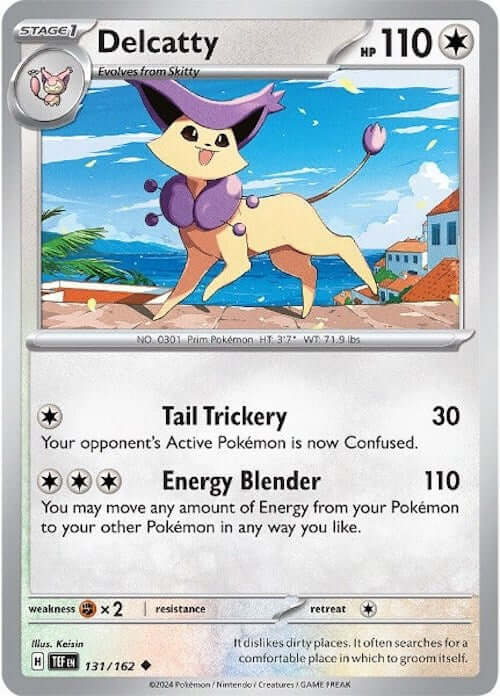 Delcatty [TEF - 131/162] Condition: Near Mint Collectible Trading Cards SV05: Temporal Forces Also available: Language: English Printing: Reverse Holofoil