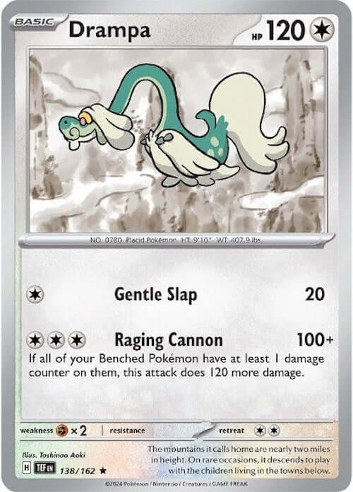 Drampa - 138/162 [TEF - 138/162] Condition: Near Mint Collectible Trading Cards SV05: Temporal Forces Also available: Language: English Printing: Holofoil