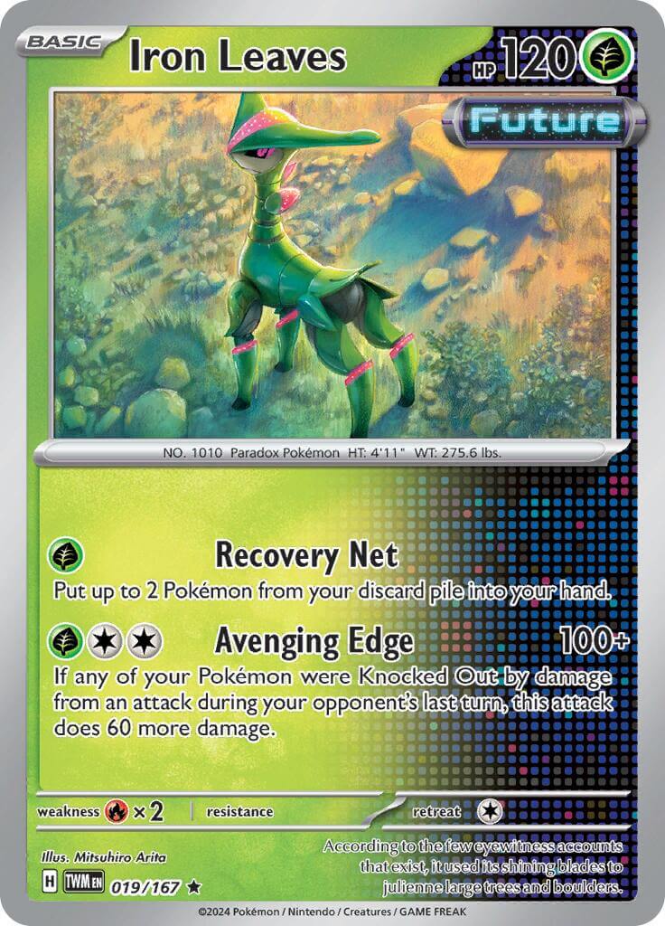 Iron Leaves [TWM - 019/167] Condition: Near Mint Collectible Trading Cards SV06: Twilight Masquerade Also available: Language: English Printing: Holofoil