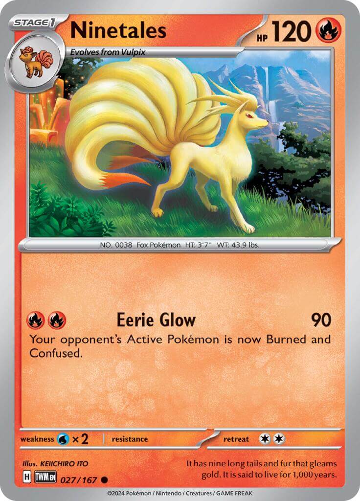 Ninetales [TWM - 027/167] Condition: Near Mint Collectible Trading Cards SV06: Twilight Masquerade Also available: Language: English Printing: Reverse Holofoil