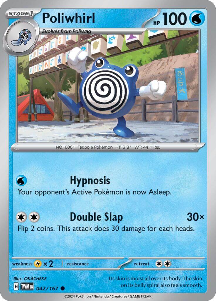 Poliwhirl [TWM - 042/167] Condition: Near Mint Collectible Trading Cards SV06: Twilight Masquerade Also available: Language: English Printing: Reverse Holofoil