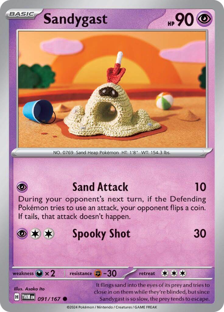 Sandygast [TWM - 091/167] Condition: Near Mint Collectible Trading Cards SV06: Twilight Masquerade Also available: Language: English Printing: Reverse Holofoil