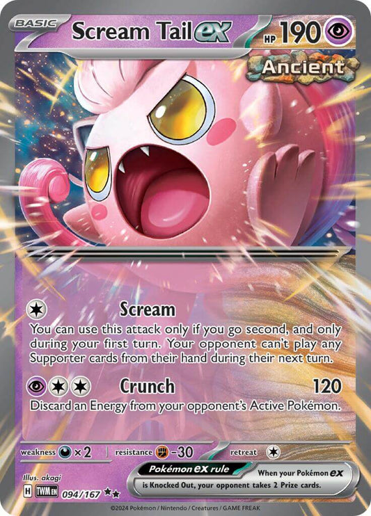 Scream Tail ex - 094/167 [TWM - 094/167] Condition: Near Mint Collectible Trading Cards SV06: Twilight Masquerade Also available: Language: English Printing: Holofoil