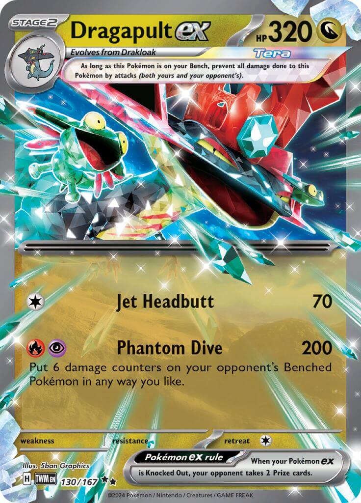 Dragapult ex - 130/167 [TWM - 130/167] Condition: Near Mint Collectible Trading Cards SV06: Twilight Masquerade Also available: Language: English Printing: Holofoil