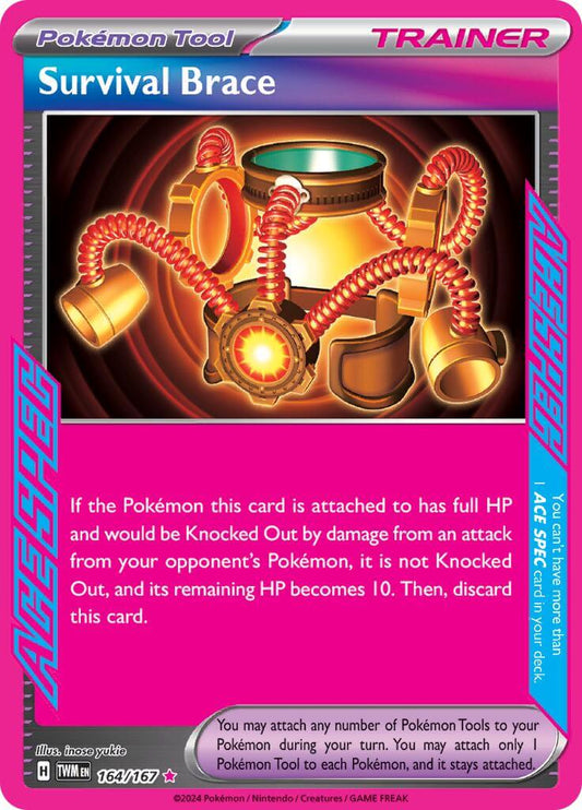 Survival Brace [TWM - 164/167] Condition: Near Mint Collectible Trading Cards SV06: Twilight Masquerade Also available: Language: English Printing: Holofoil