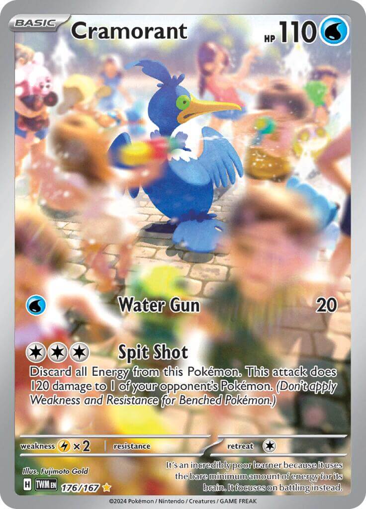 Cramorant - 176/167 [TWM - 176/167] Condition: Near Mint Collectible Trading Cards SV06: Twilight Masquerade Also available: Language: English Printing: Holofoil