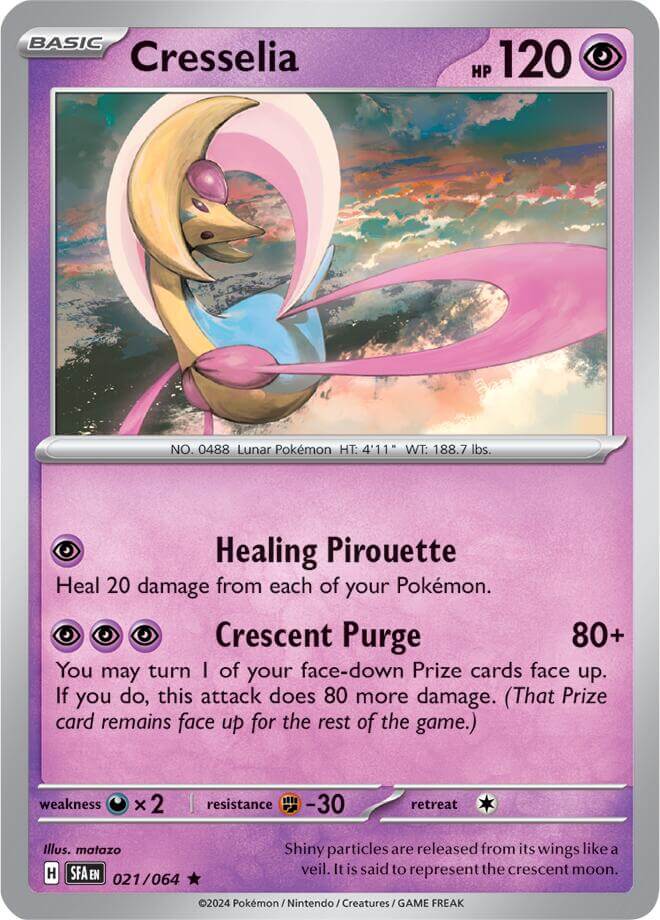 Cresselia - 021/064 [SFA - 021/064] Condition: Near Mint Collectible Trading Cards SV: Shrouded Fable Also available: Language: English Printing: Holofoil