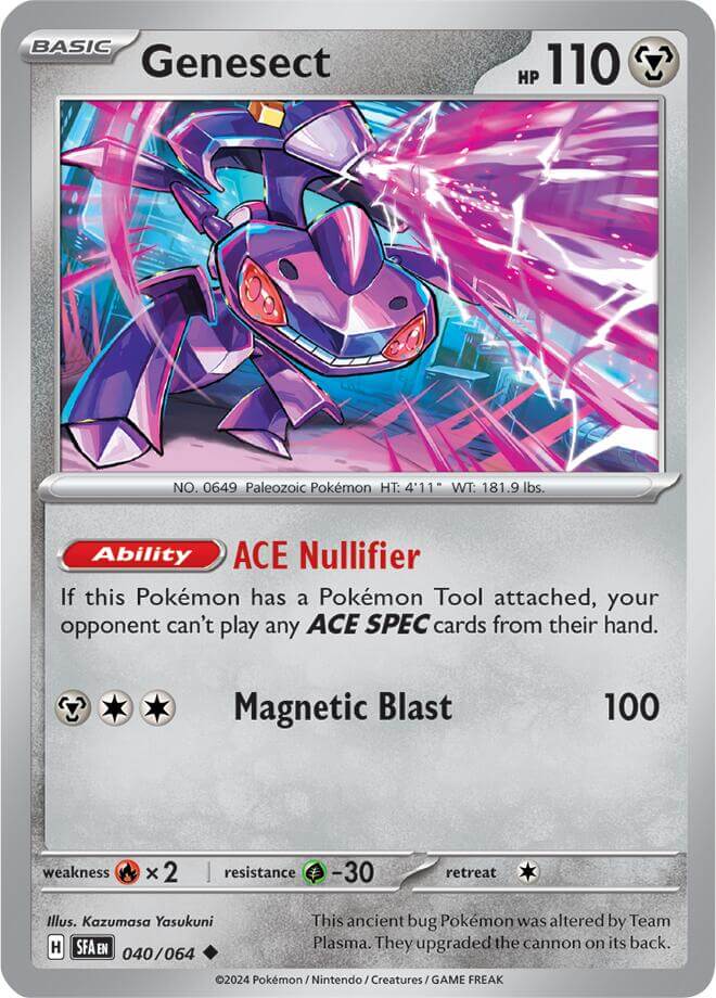 Genesect [SFA - 040/064] Condition: Near Mint Collectible Trading Cards SV: Shrouded Fable Also available: Language: English Printing: Reverse Holofoil
