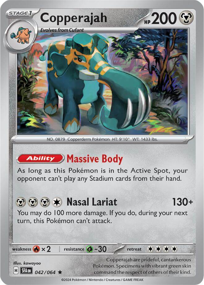 Copperajah [SFA - 042/064] Condition: Near Mint Collectible Trading Cards SV: Shrouded Fable Also available: Language: English Printing: Holofoil