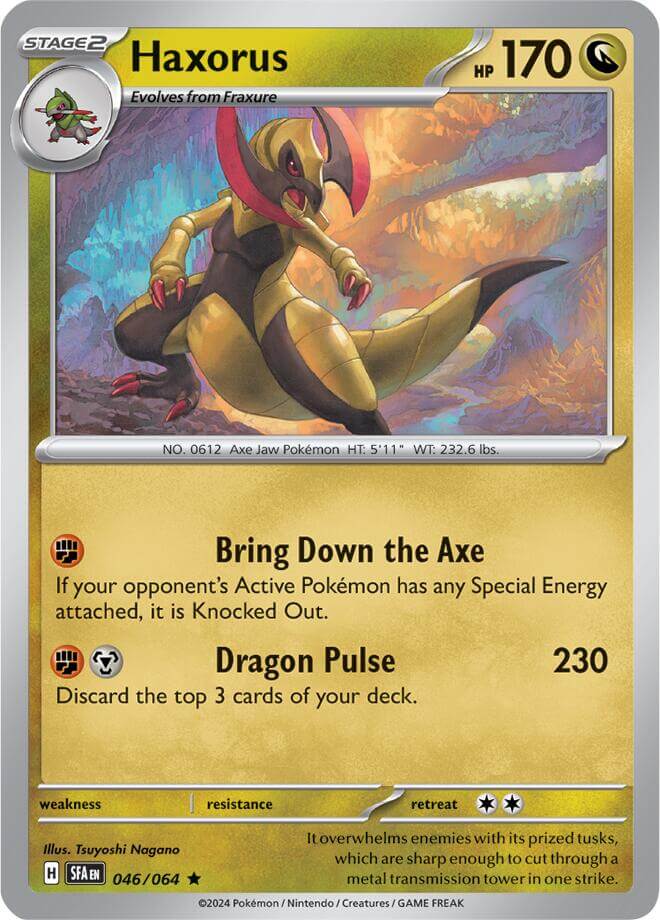 Haxorus [SFA - 046/064] Condition: Near Mint Collectible Trading Cards SV: Shrouded Fable Also available: Language: English Printing: Reverse Holofoil