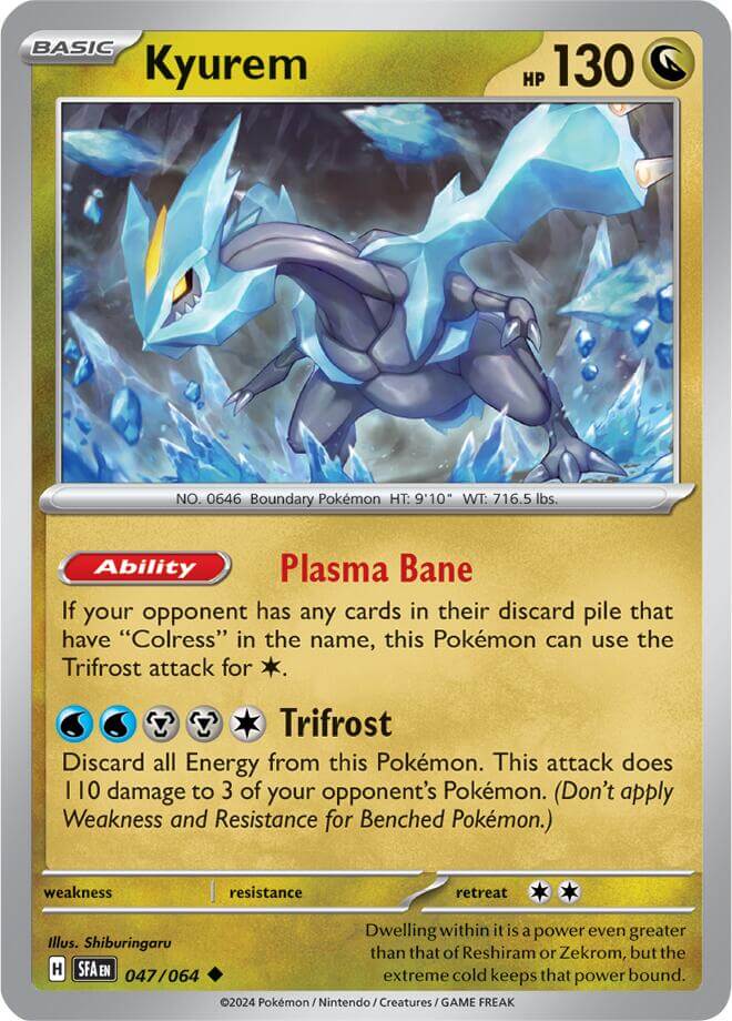 Kyurem [SFA - 047/064] Condition: Near Mint Collectible Trading Cards SV: Shrouded Fable Also available: Language: English Printing: Reverse Holofoil