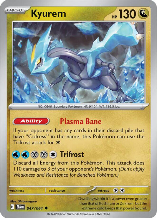 Kyurem [SFA - 047/064] Condition: Near Mint Collectible Trading Cards SV: Shrouded Fable Also available: Language: English Printing: Reverse Holofoil
