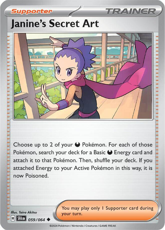Janine's Secret Art - 059/064 [SFA - 059/064] Condition: Near Mint Collectible Trading Cards SV: Shrouded Fable Also available: Language: English Printing: Reverse Holofoil