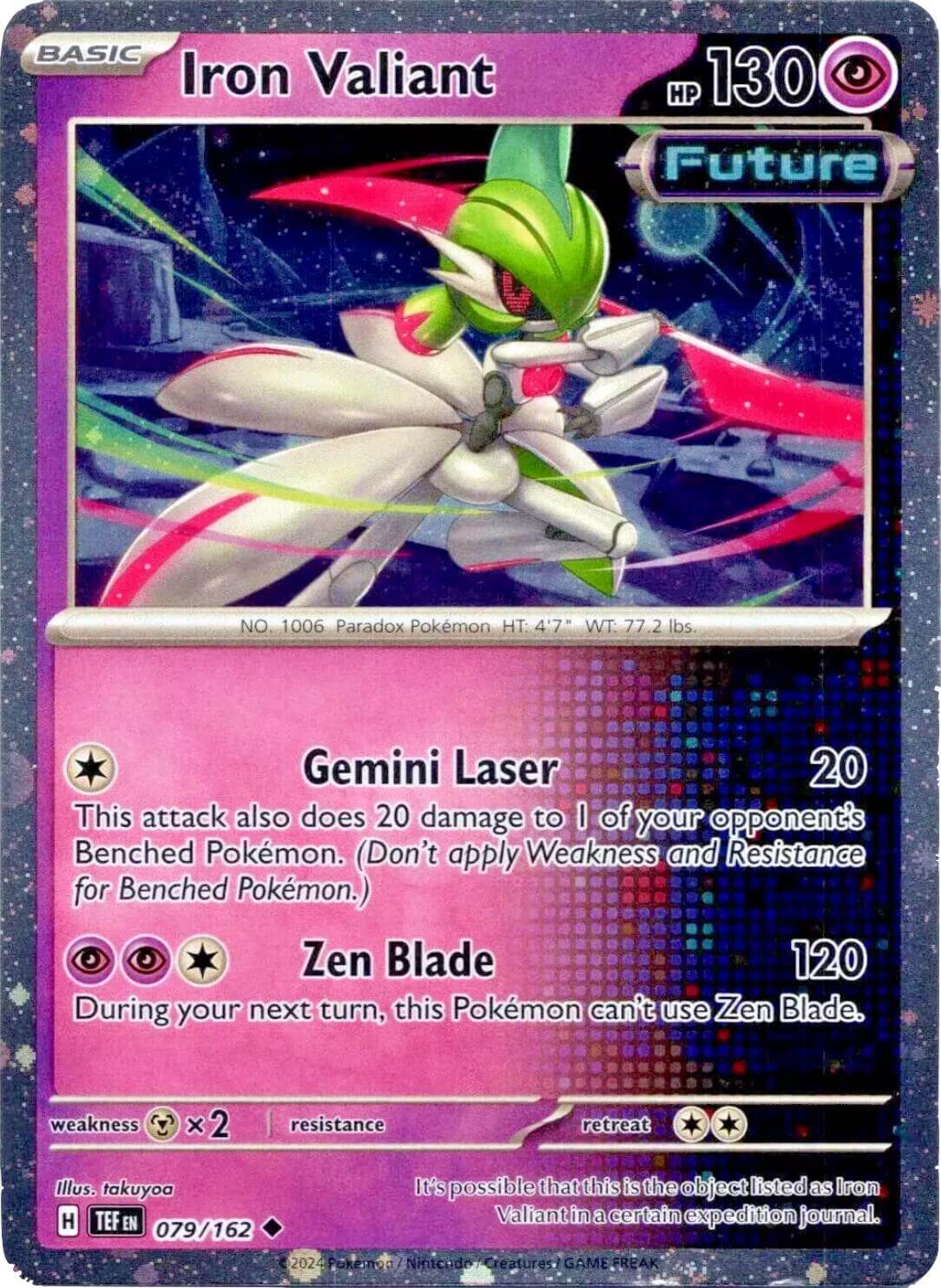 Iron Valiant - 079/162 (Cosmos Holo) [MCAP - 079/162] Condition: Near Mint Collectible Trading Cards Miscellaneous Cards & Products Also available: Language: English Printing: Holofoil