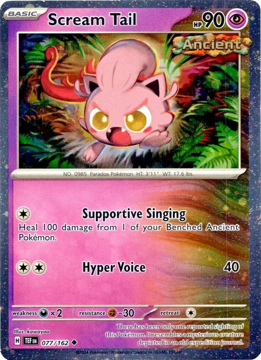 Scream Tail - 077/162 (Cosmos Holo) [MCAP - 077/162] Condition: Near Mint Collectible Trading Cards Miscellaneous Cards & Products Also available: Language: English Printing: Holofoil