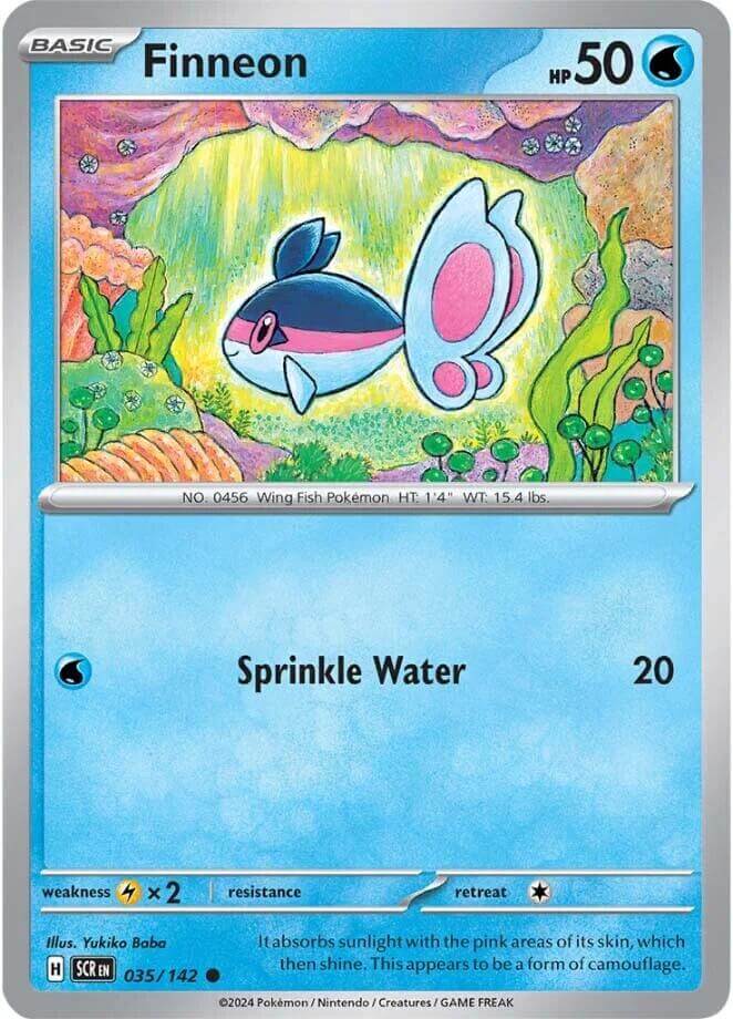 Finneon [SCR - 035/142] Condition: Near Mint Collectible Trading Cards SV07: Stellar Crown Also available: Language: English Printing: Reverse Holofoil