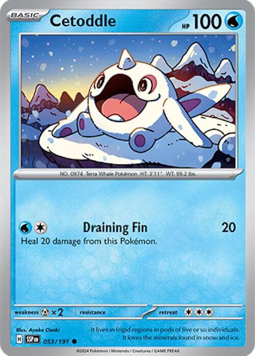 Cetoddle [SSP - 053/191] Condition: Near Mint Collectible Trading Cards SV08: Surging Sparks Also available: Language: English Printing: Reverse Holofoil