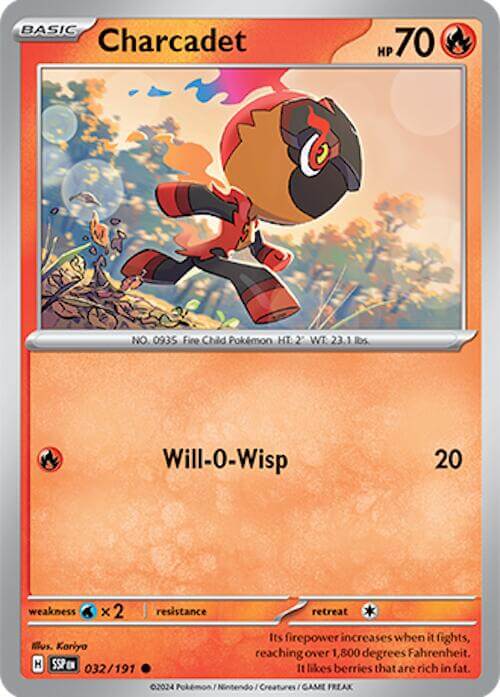 Charcadet - 032/191 [SSP - 032/191] Condition: Near Mint Collectible Trading Cards SV08: Surging Sparks Also available: Language: English Printing: Reverse Holofoil