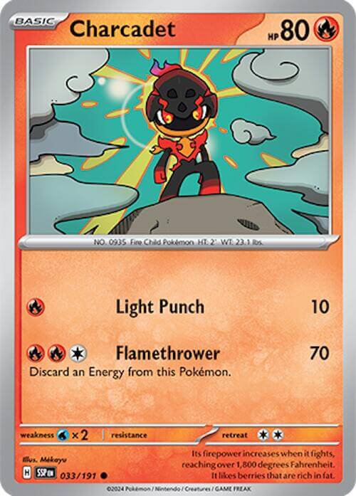 Charcadet - 033/191 [SSP - 033/191] Condition: Near Mint Collectible Trading Cards SV08: Surging Sparks Also available: Language: English Printing: Reverse Holofoil