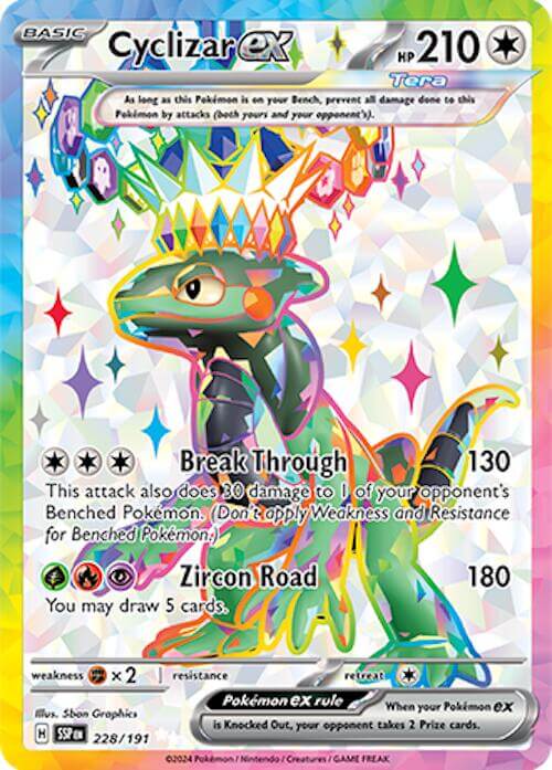 Cyclizar ex - 228/191 [SSP - 228/191] Condition: Near Mint Collectible Trading Cards SV08: Surging Sparks Also available: Language: English Printing: Holofoil