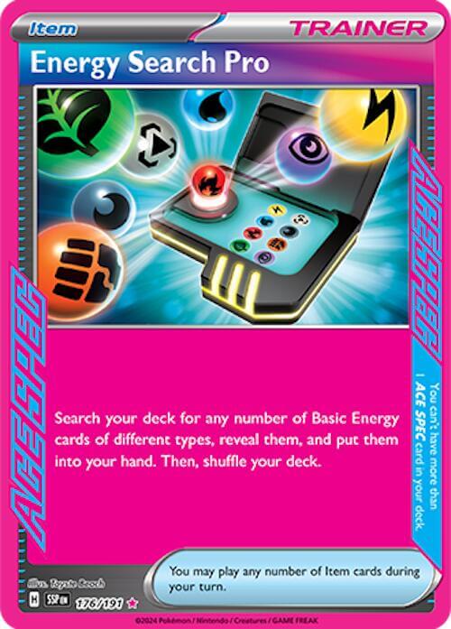 Energy Search Pro [SSP - 176/191] Condition: Near Mint Collectible Trading Cards SV08: Surging Sparks Also available: Language: English Printing: Holofoil