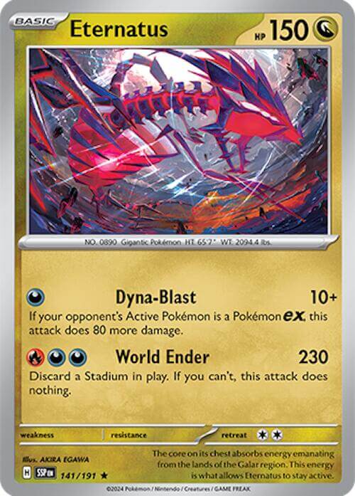 Eternatus [SSP - 141/191] Condition: Near Mint Collectible Trading Cards SV08: Surging Sparks Also available: Language: English Printing: Holofoil