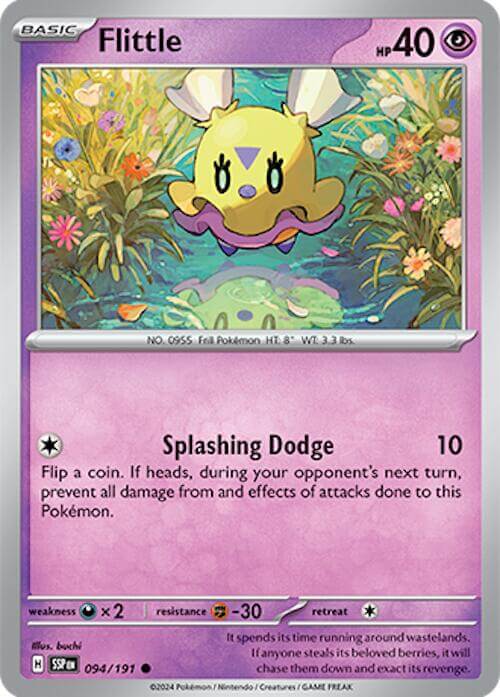 Flittle [SSP - 094/191] Condition: Near Mint Collectible Trading Cards SV08: Surging Sparks Also available: Language: English Printing: Reverse Holofoil